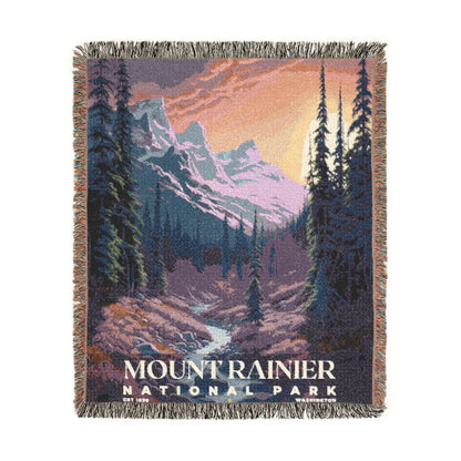 Mount Rainier National Park Woven Blanket | S02