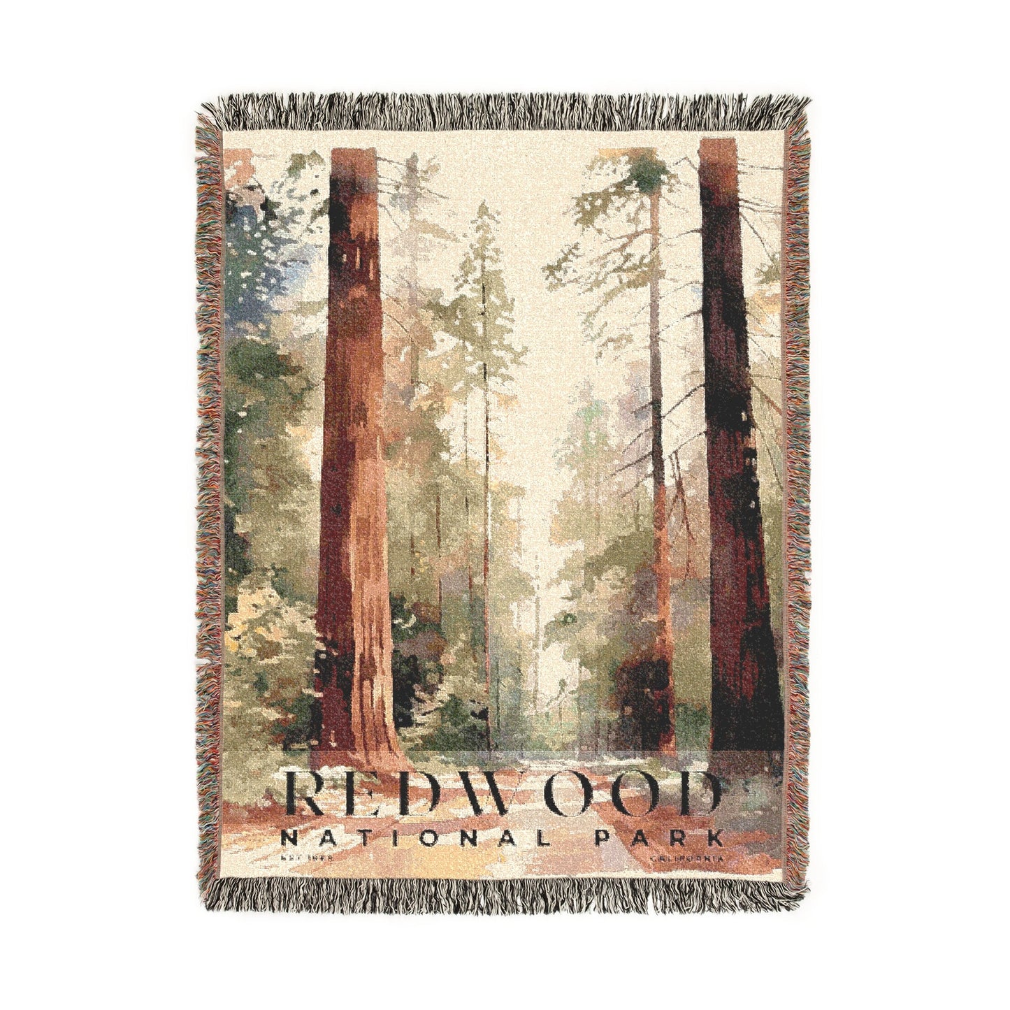 Redwood National Park Woven Blanket | S04