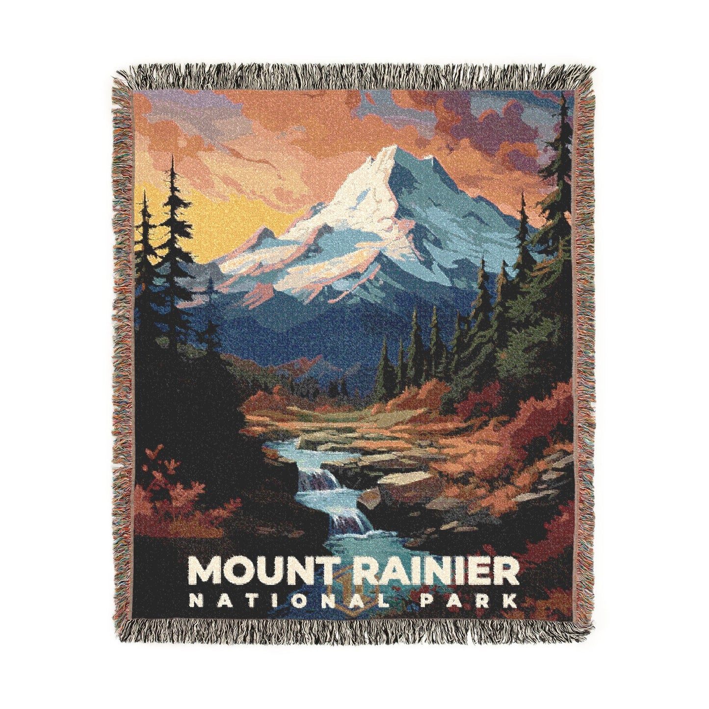 Mount Rainier National Park Woven Blanket | S07