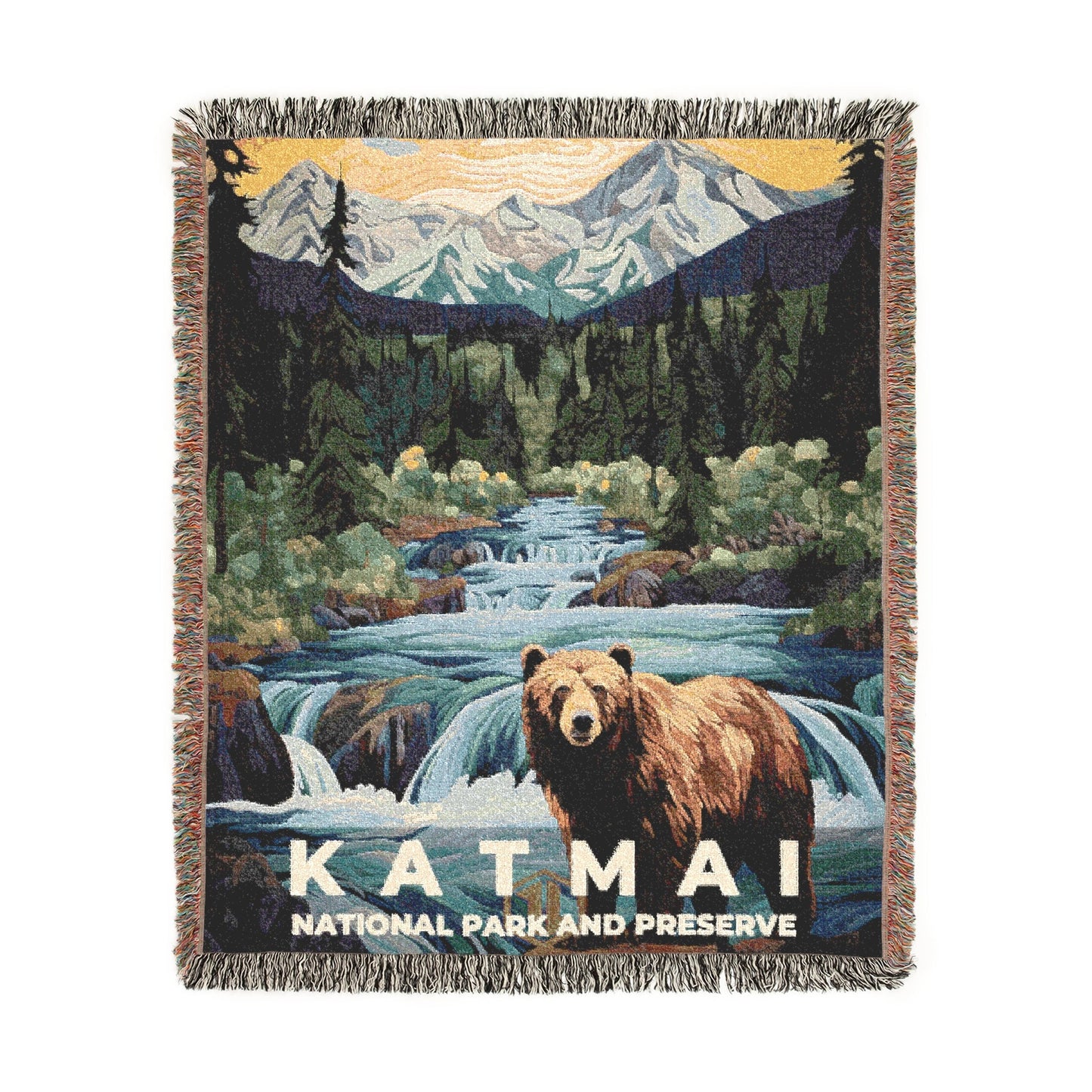 Katmai National Park Woven Blanket | S09