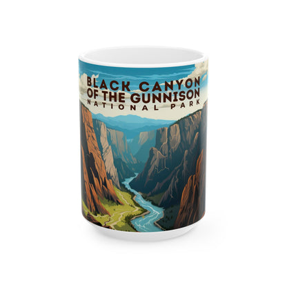 Black Canyon of the Gunnison National Park Mug | White Ceramic Mug (11oz, 15oz)