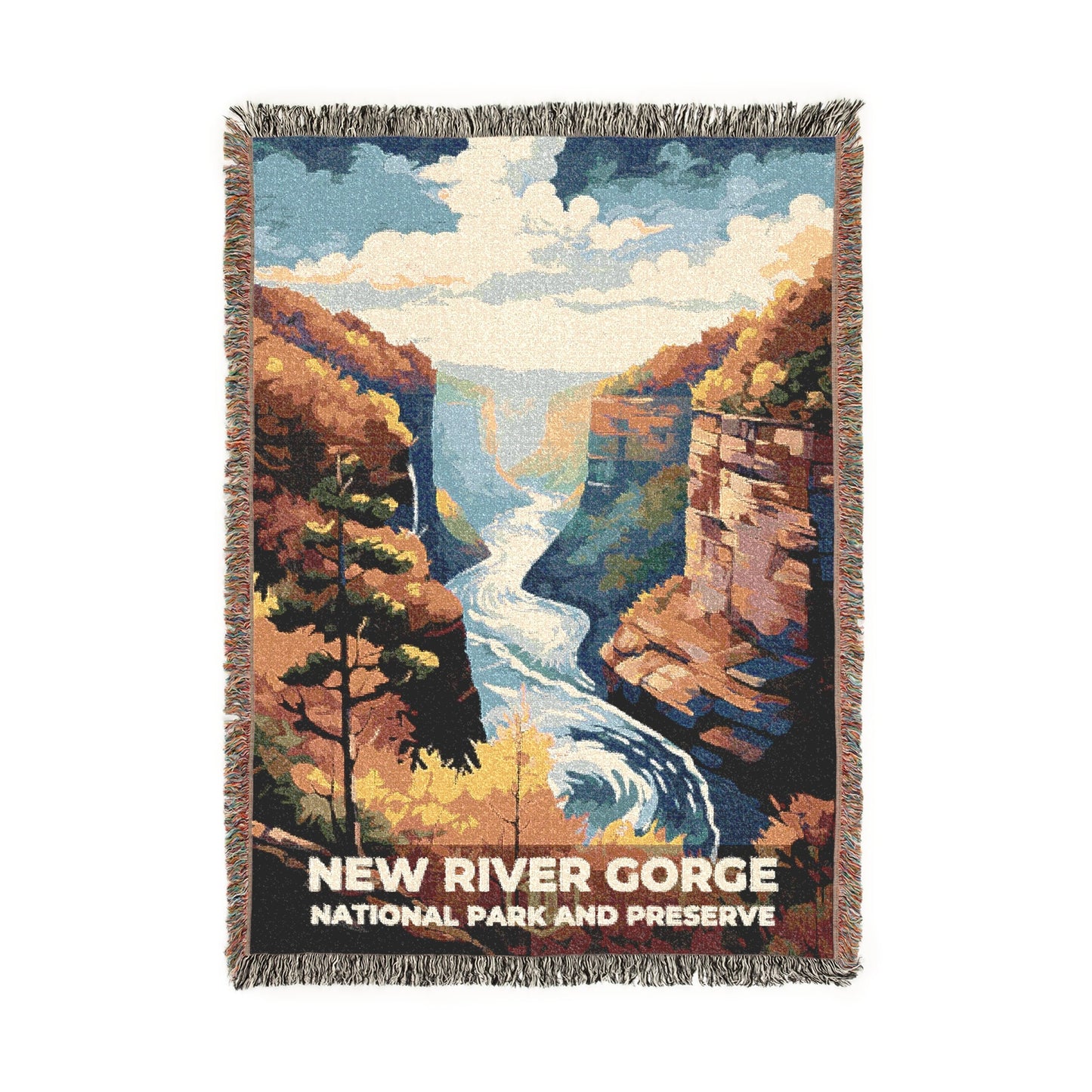 New River Gorge National Park Woven Blanket | S06