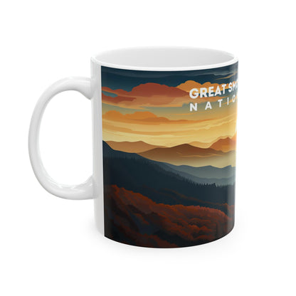 Great Smoky Mountains National Park Mug | White Ceramic Mug (11oz, 15oz)