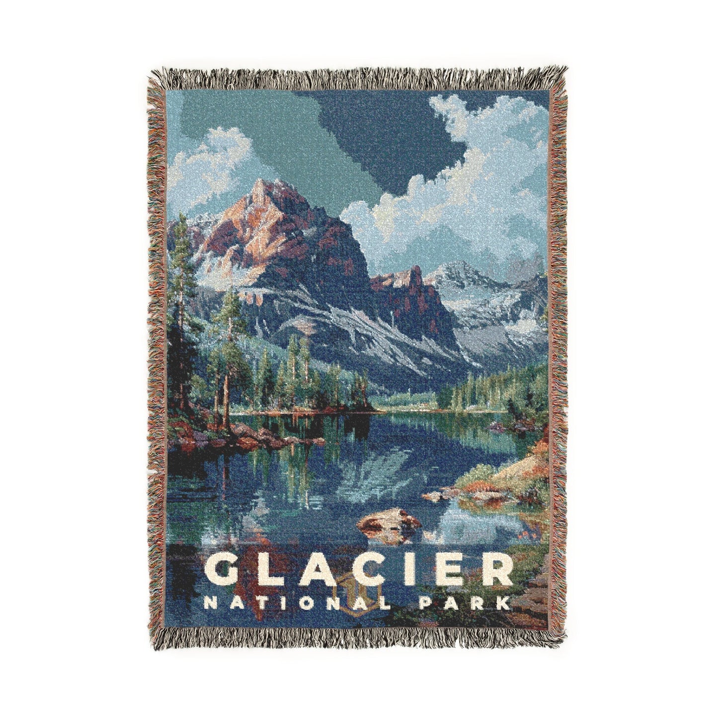 Glacier National Park Woven Blanket | S18