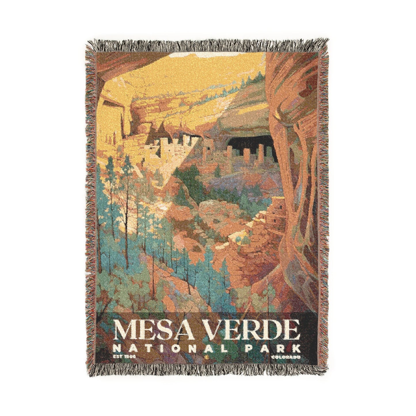 Mesa Verde National Park Woven Blanket | S02