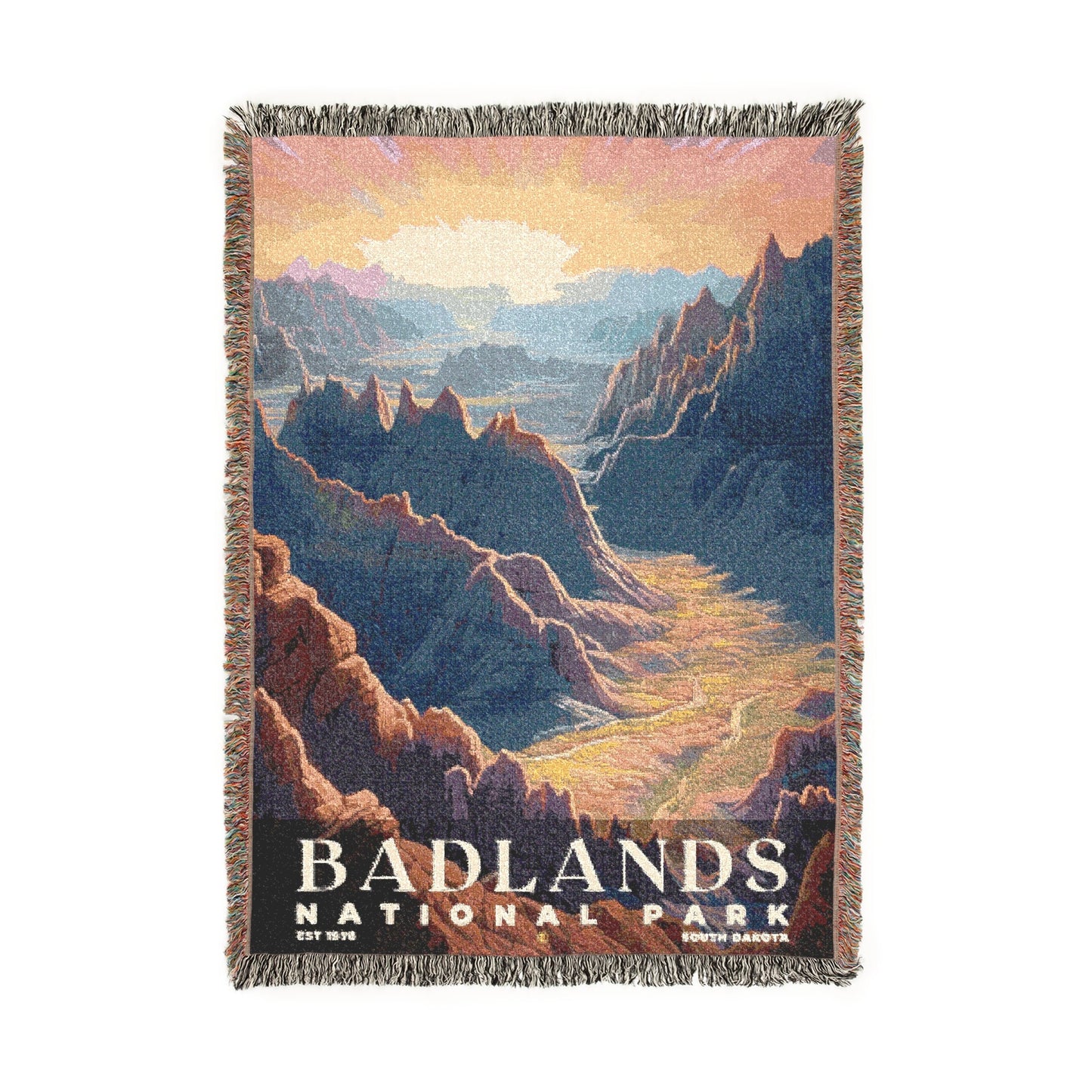 Badlands National Park Woven Blanket | S02