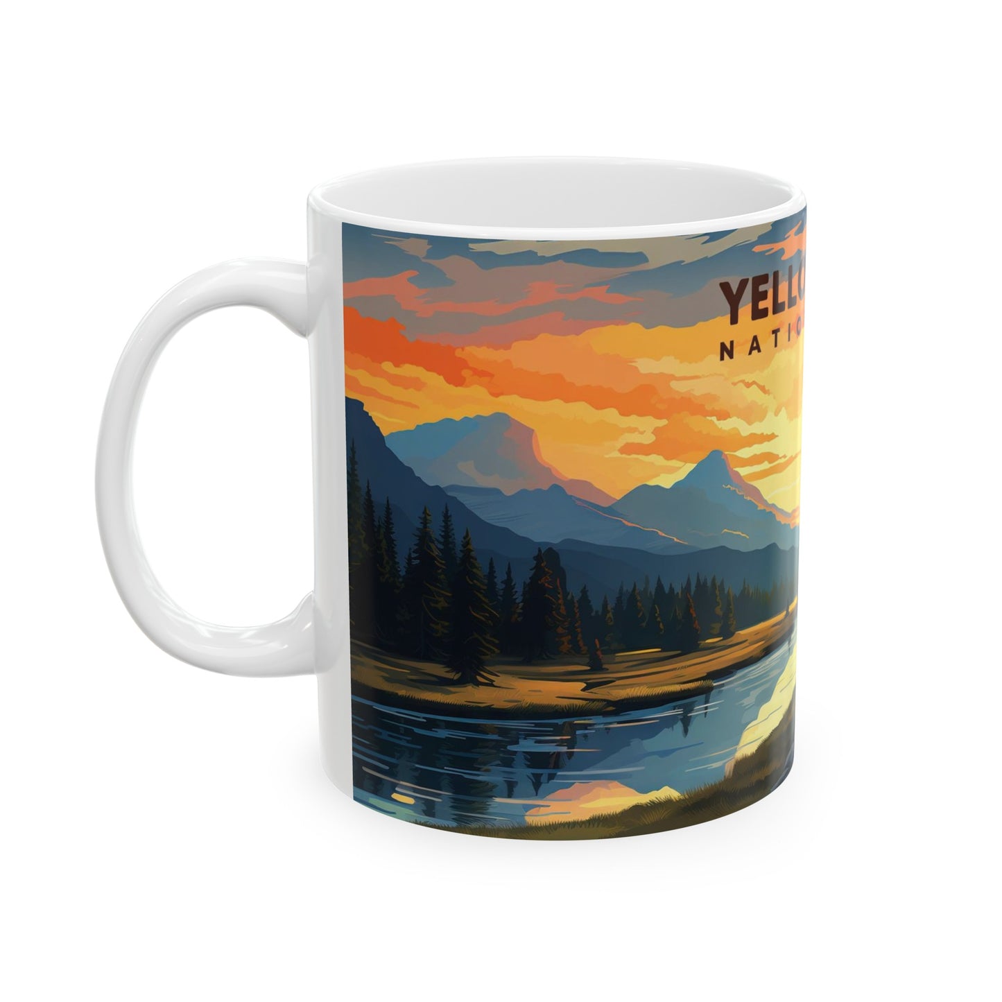Yellowstone National Park Mug | White Ceramic Mug (11oz, 15oz)