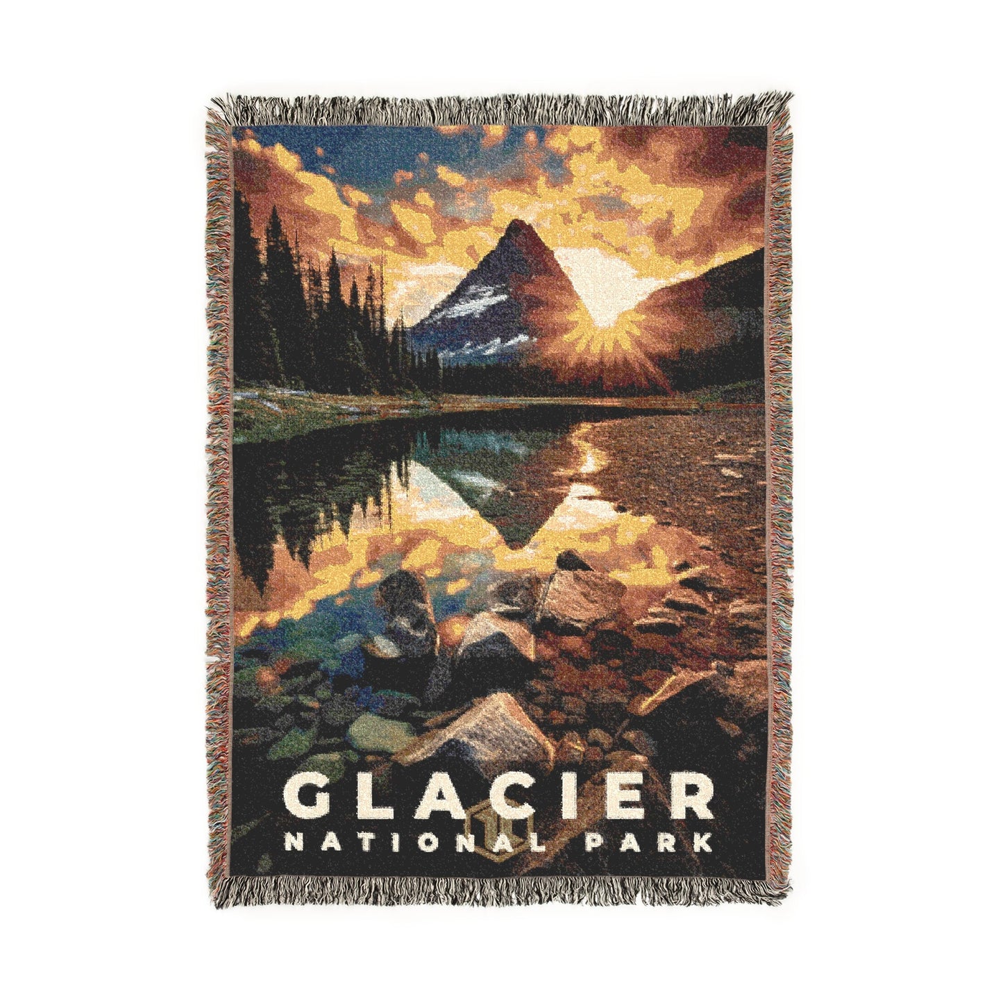 Glacier National Park Woven Blanket | S10