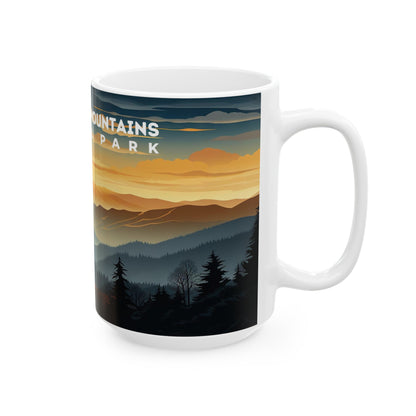 Great Smoky Mountains National Park Mug | White Ceramic Mug (11oz, 15oz)