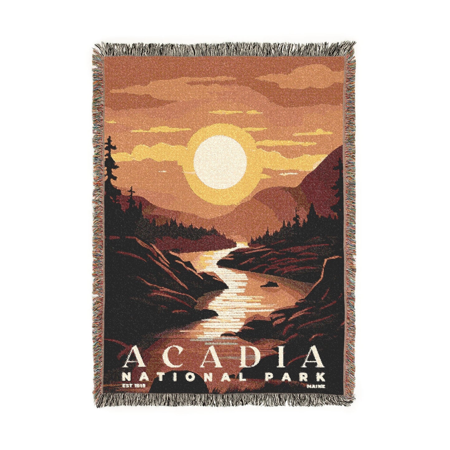 Acadia National Park Woven Blanket | S03