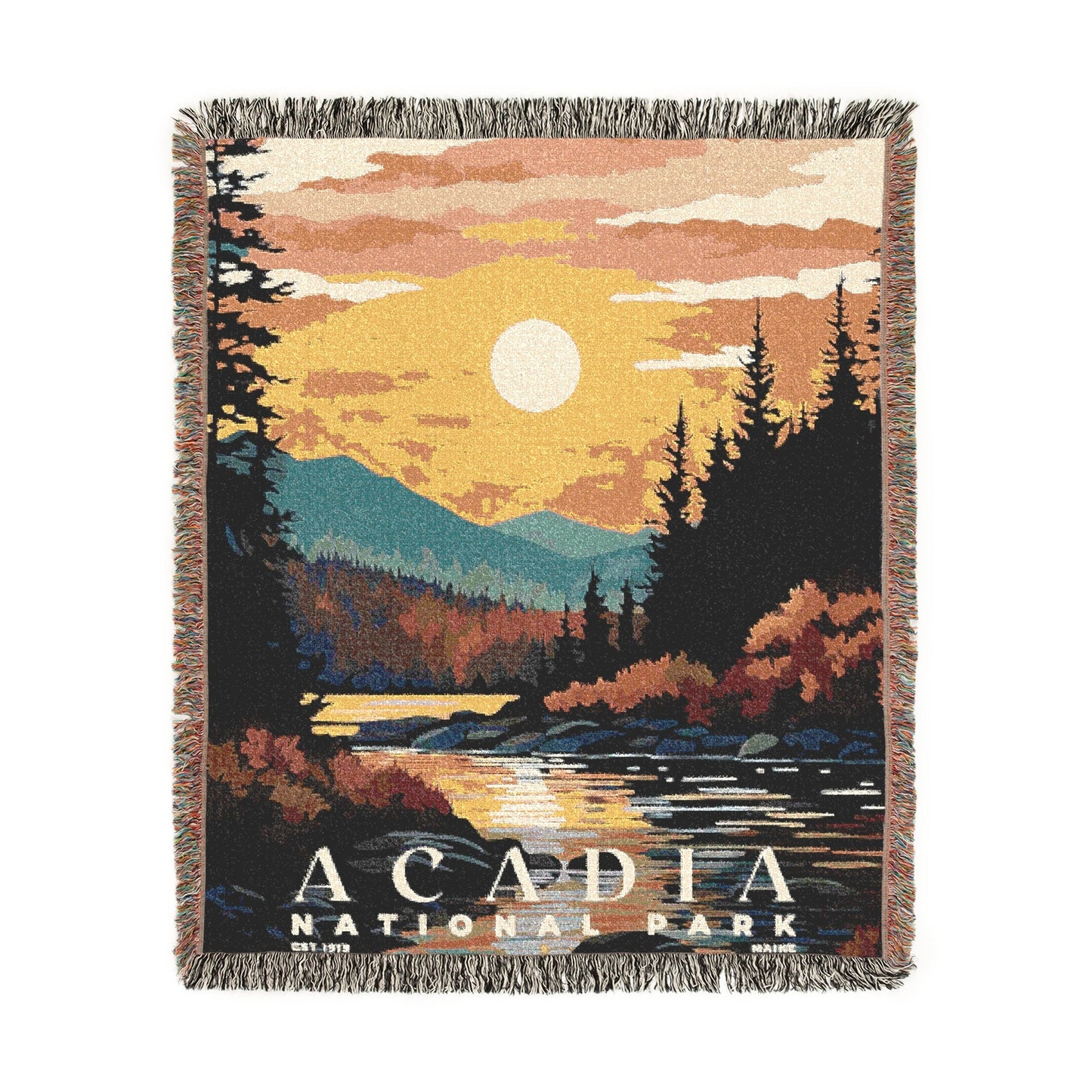 Acadia National Park Woven Blanket | S05