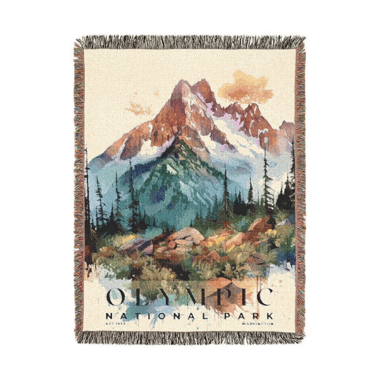 Olympic National Park Woven Blanket | S04