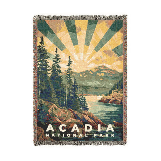 Acadia National Park Woven Blanket | S11