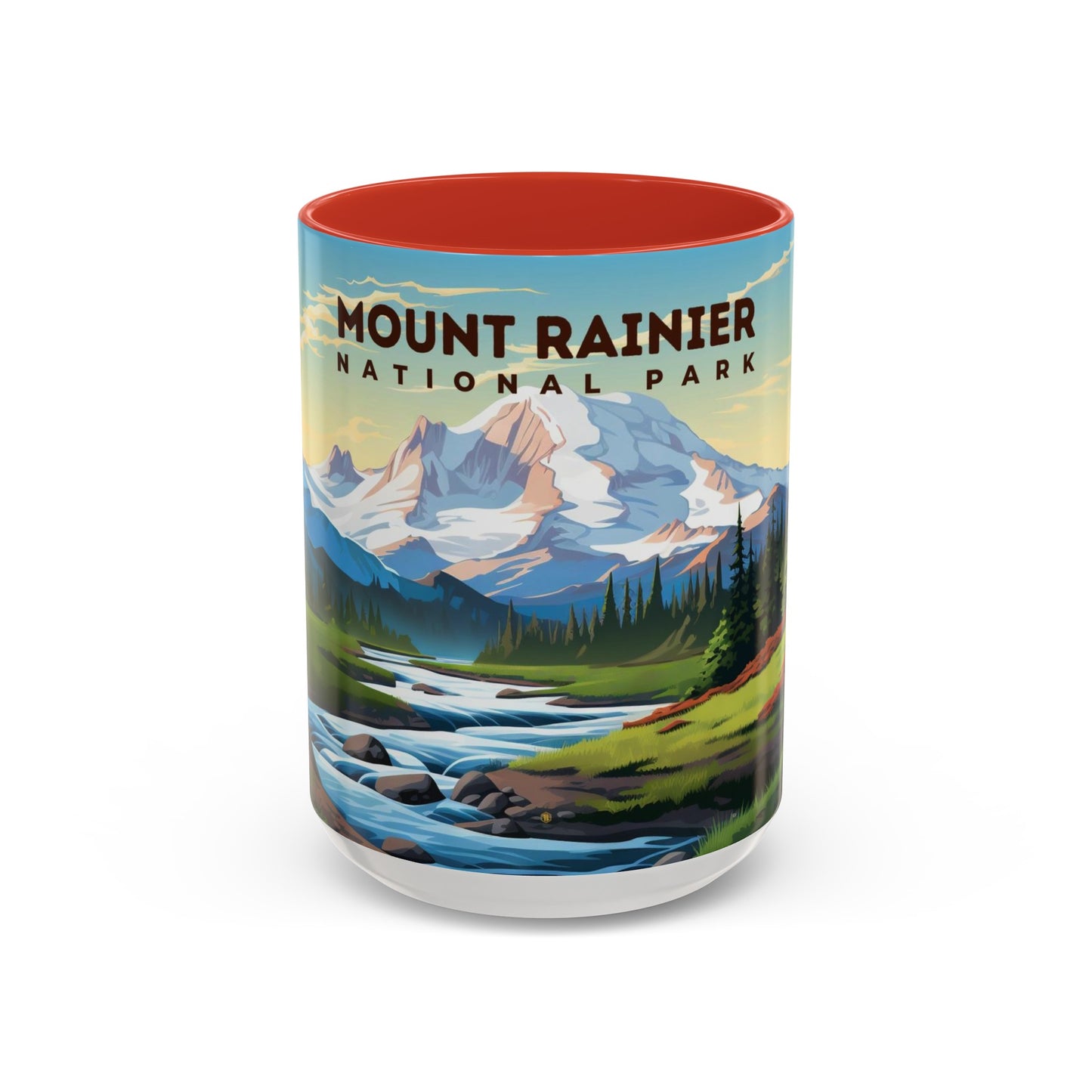 Mount Rainier National Park Mug | Accent Coffee Mug (11, 15oz)