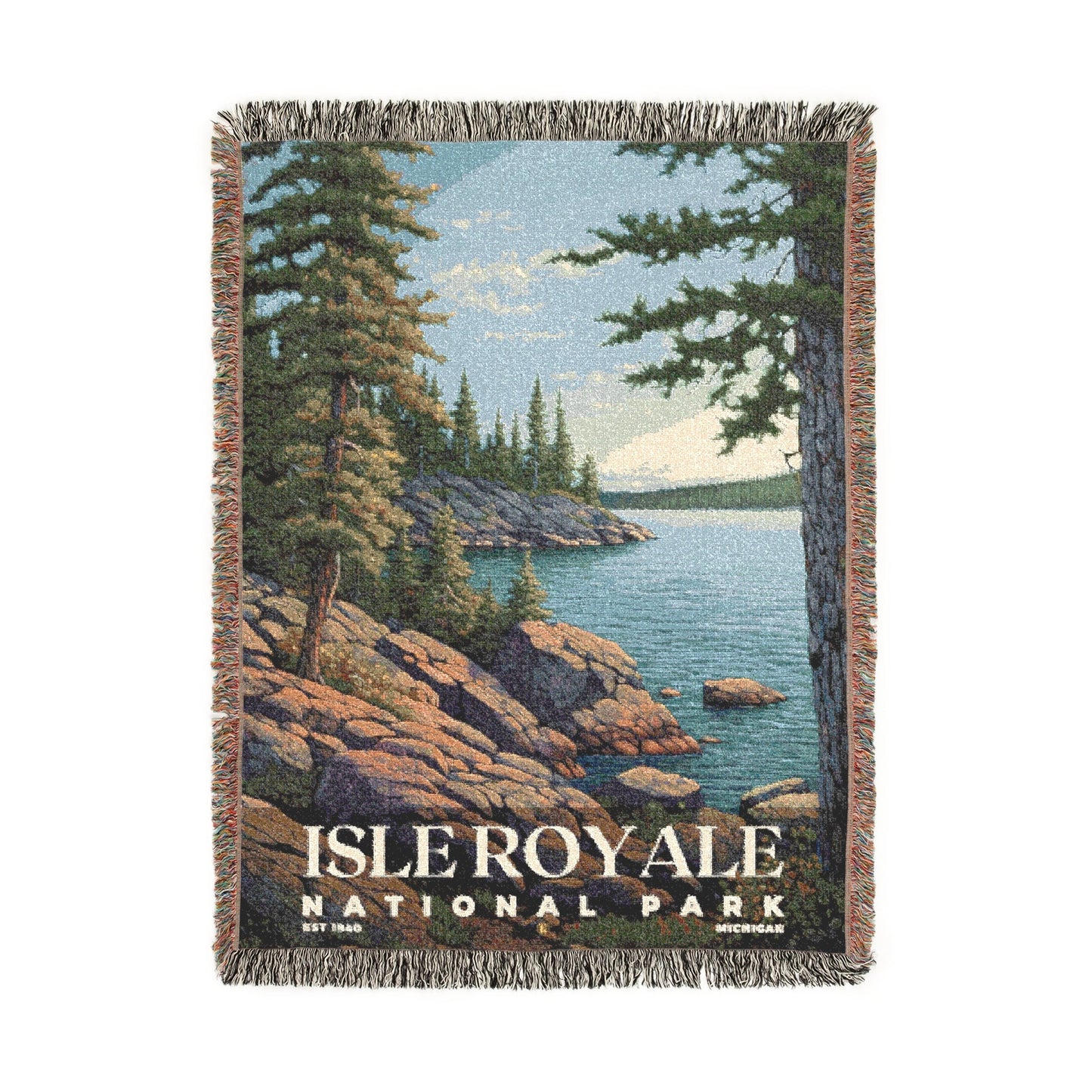 Isle Royale National Park Woven Blanket | S02