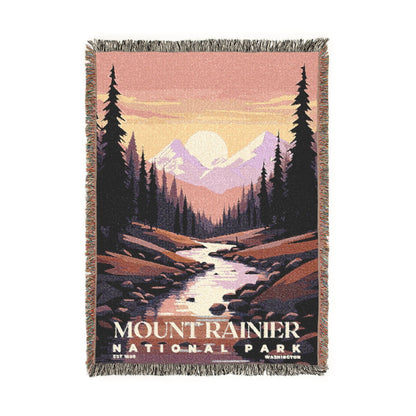 Mount Rainier National Park Woven Blanket | S03
