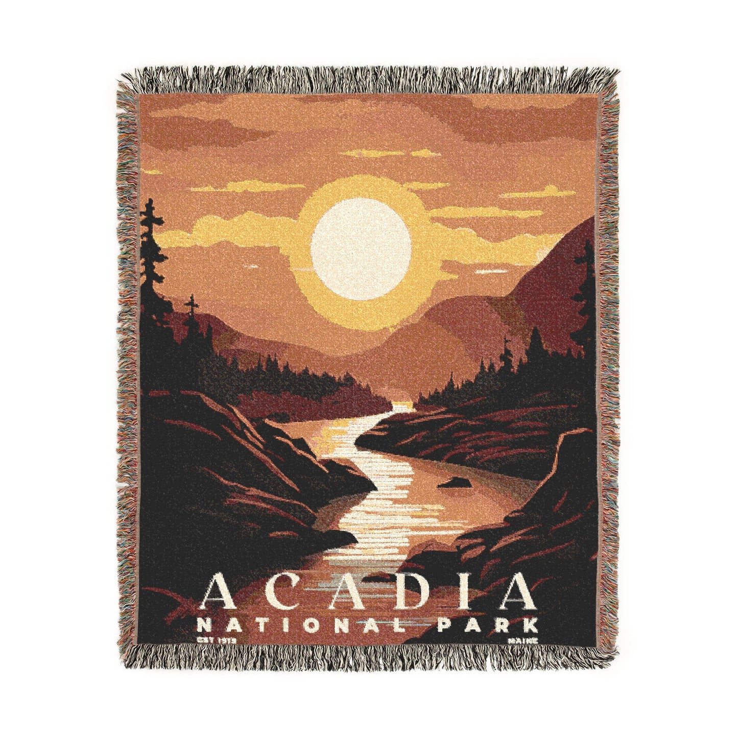 Acadia National Park Woven Blanket | S03