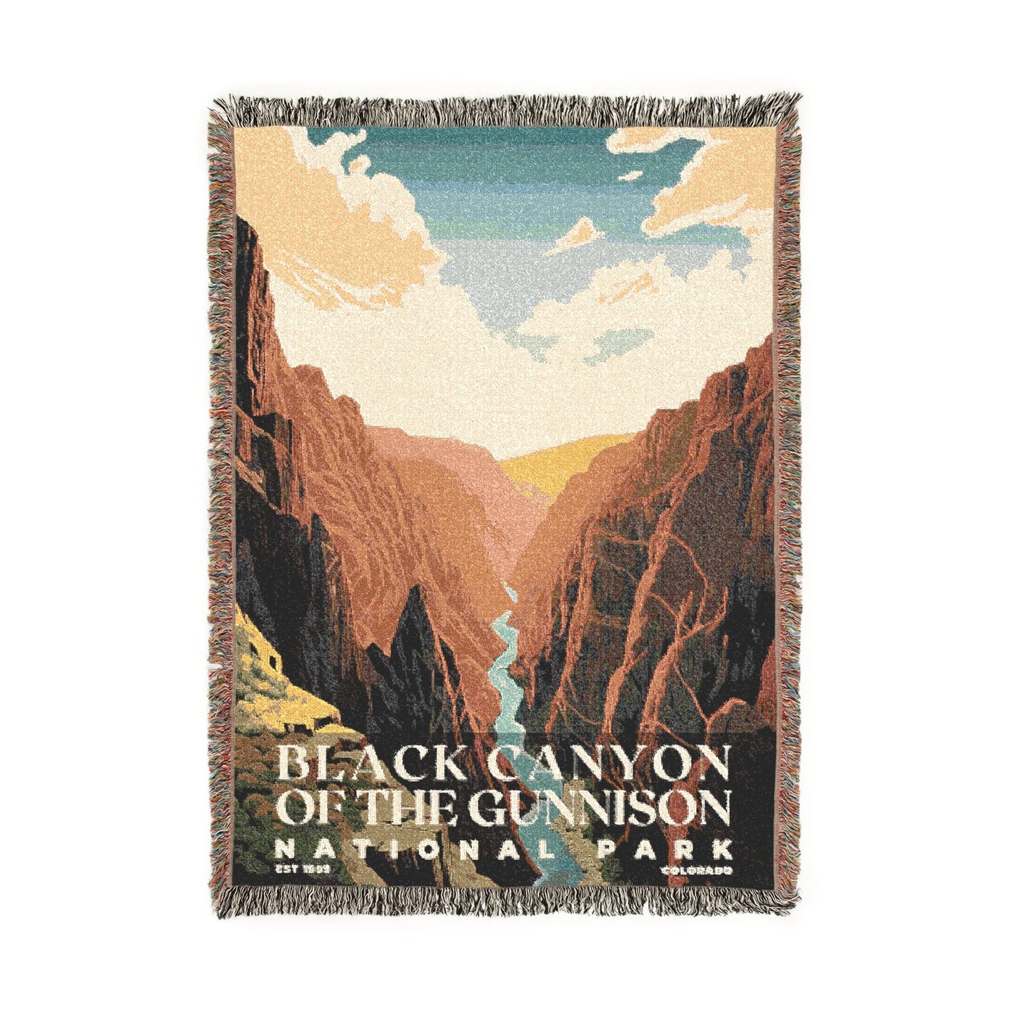 Black Canyon of the Gunnison National Park Woven Blanket | S03