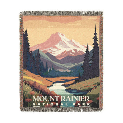 Mount Rainier National Park Woven Blanket | S05