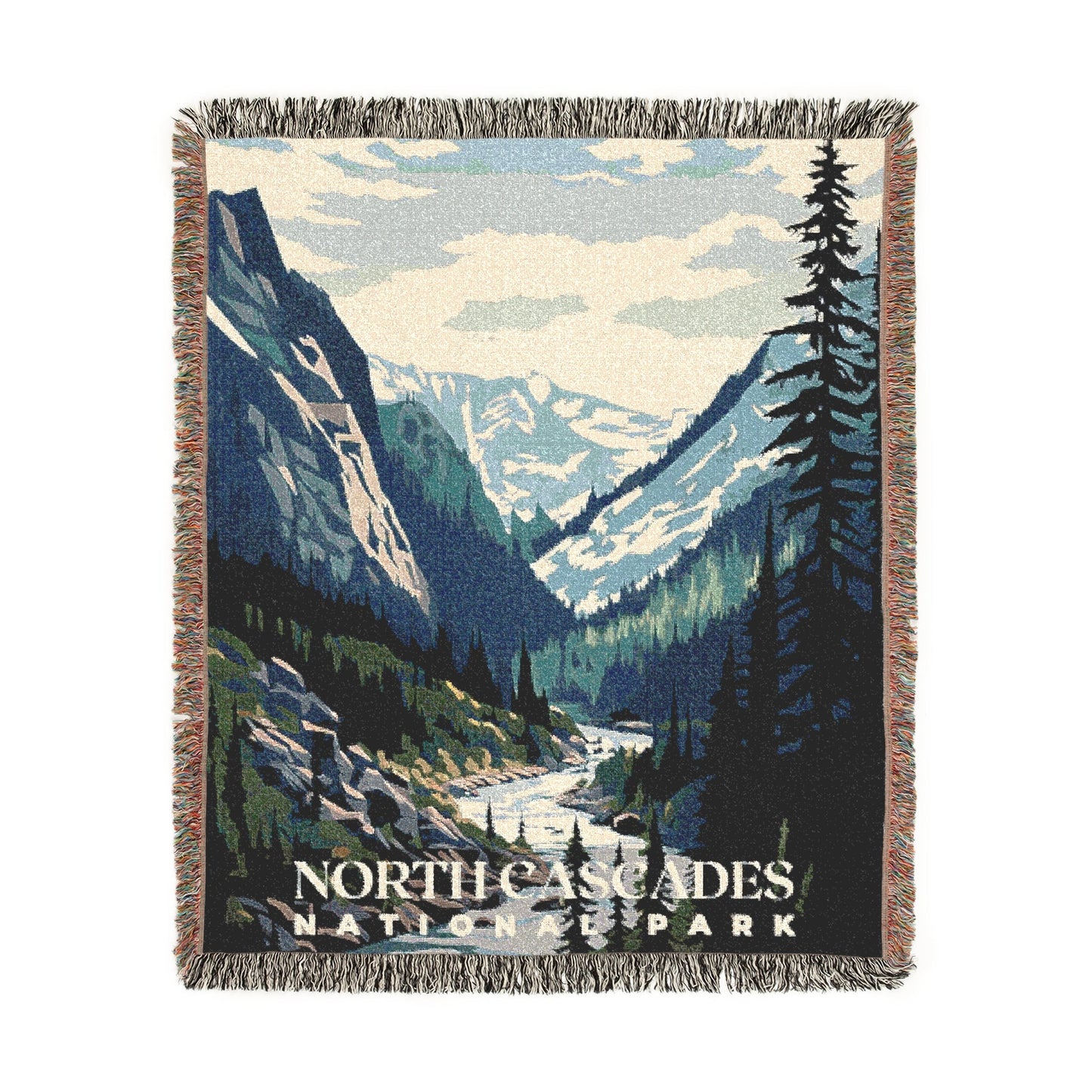 North Cascades National Park Woven Blanket | S01