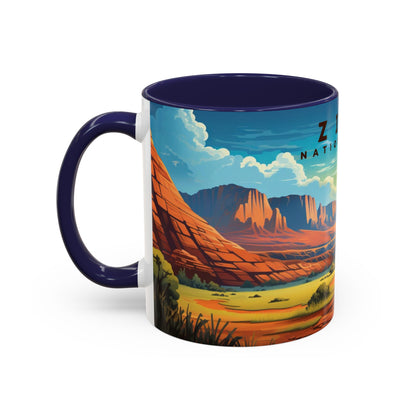 Zion National Park Mug | Accent Coffee Mug (11, 15oz)