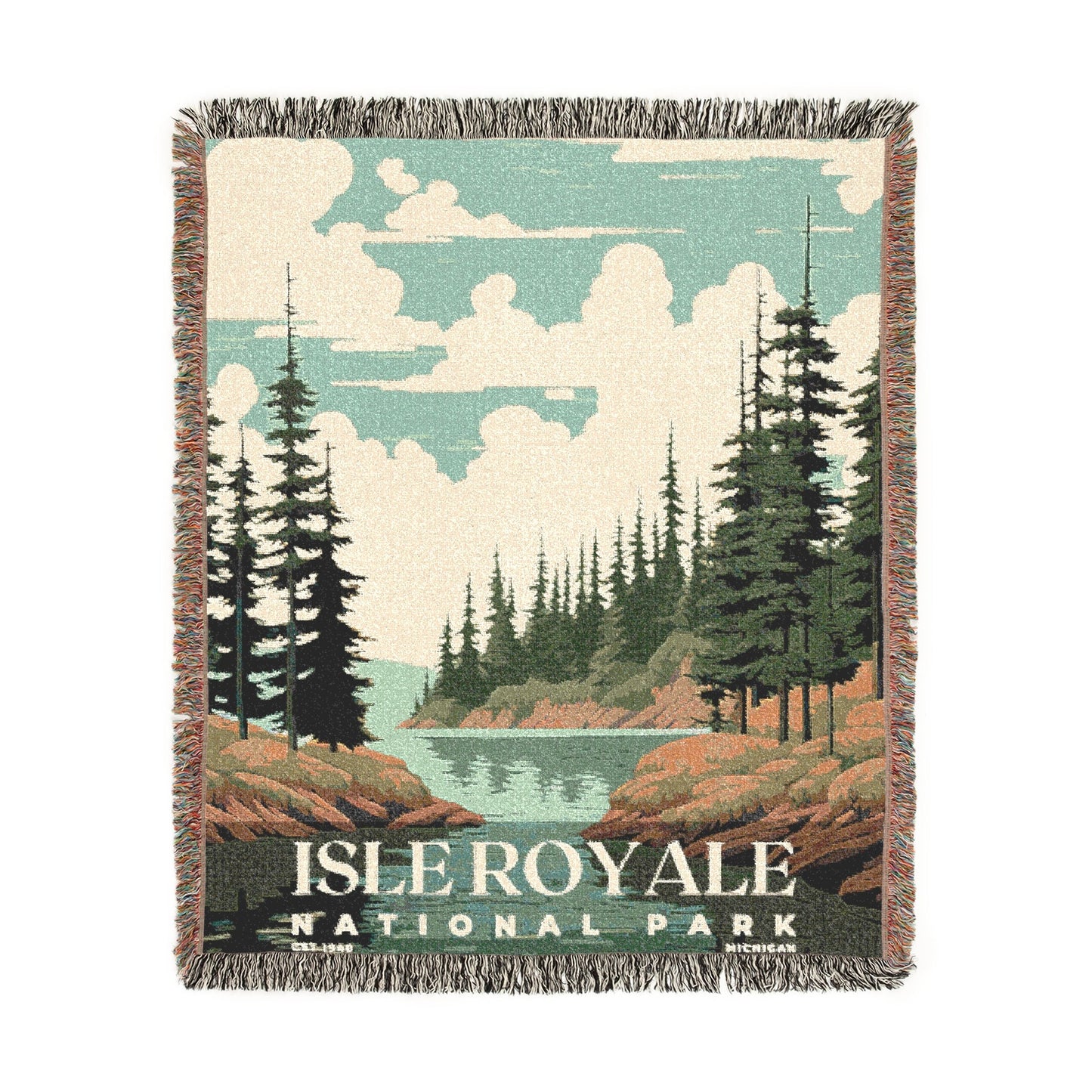 Isle Royale National Park Woven Blanket | S03