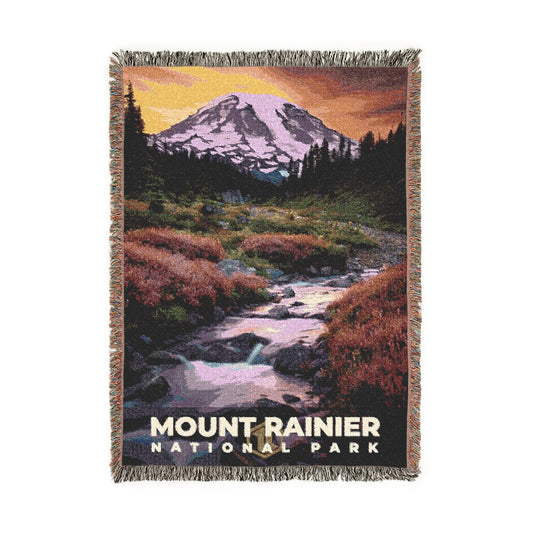 Mount Rainier National Park Woven Blanket | S10