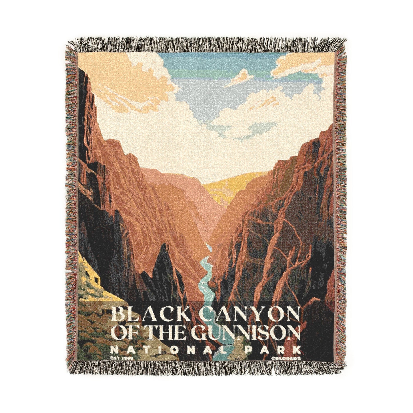 Black Canyon of the Gunnison National Park Woven Blanket | S03