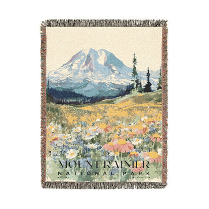 Mount Rainier National Park Woven Blanket | S04