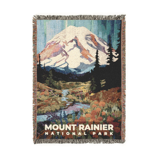 Mount Rainier National Park Woven Blanket | S09