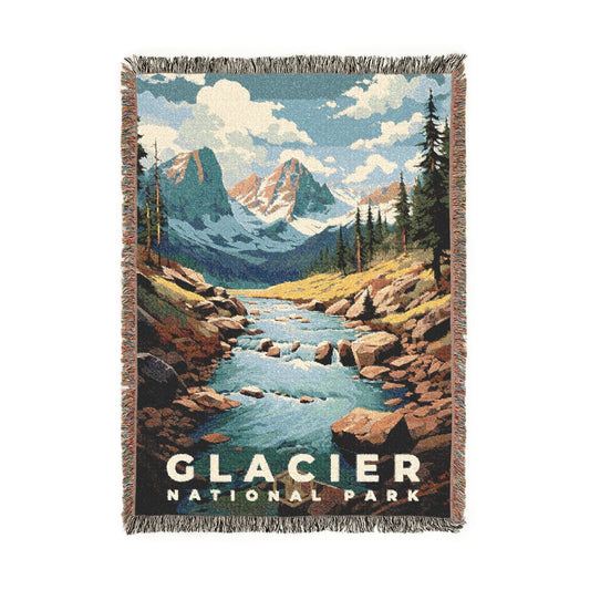 Glacier National Park Woven Blanket | S07