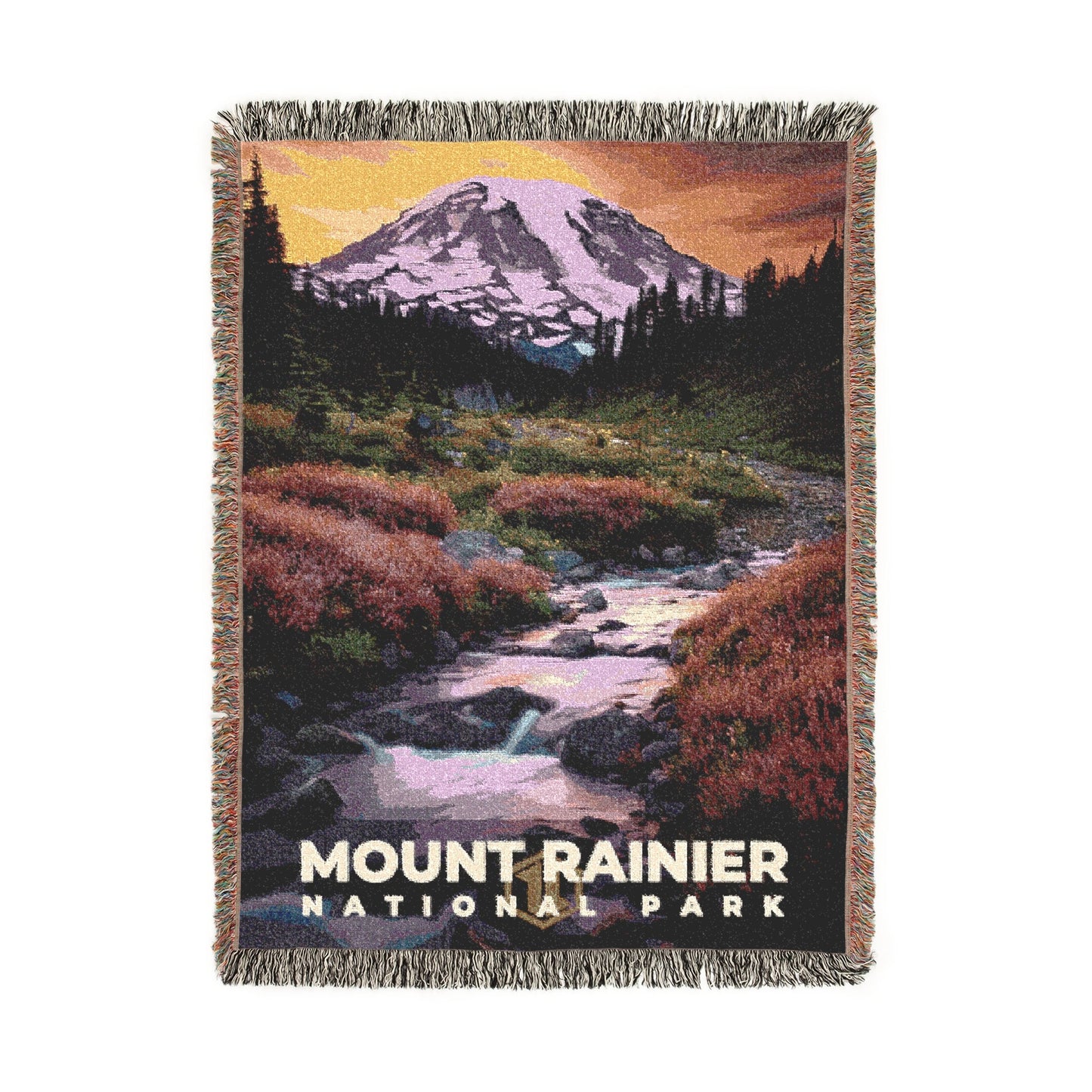 Mount Rainier National Park Woven Blanket | S10