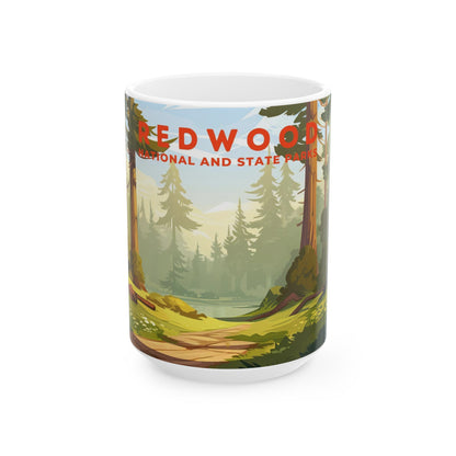 Redwood National Park Mug | White Ceramic Mug (11oz, 15oz)