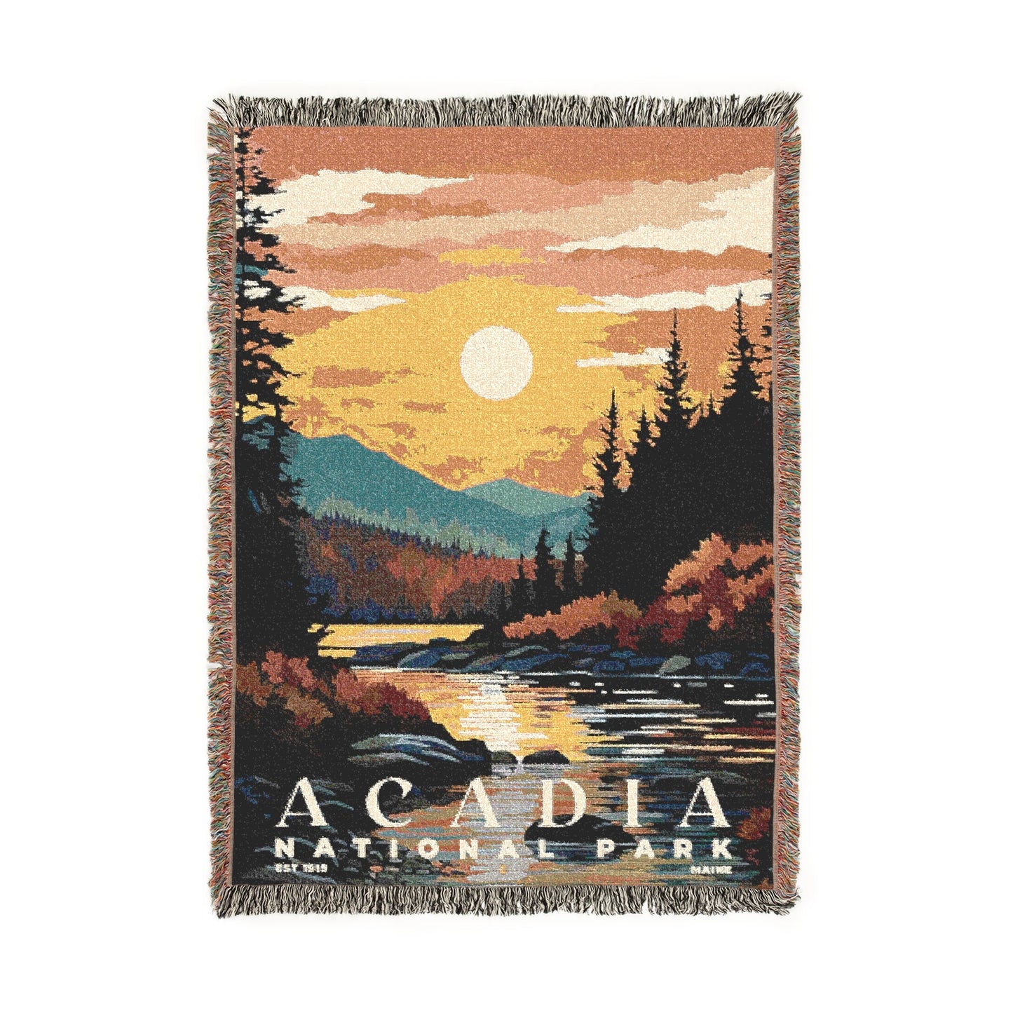Acadia National Park Woven Blanket | S05