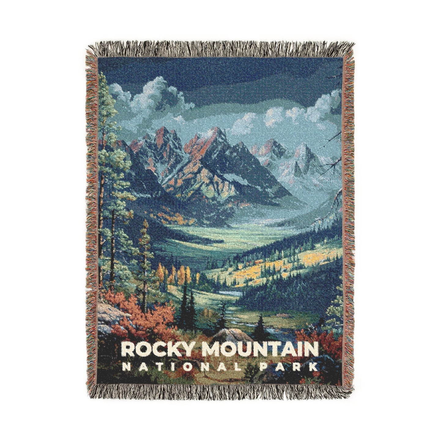 Rocky Mountain National Park Woven Blanket | S16