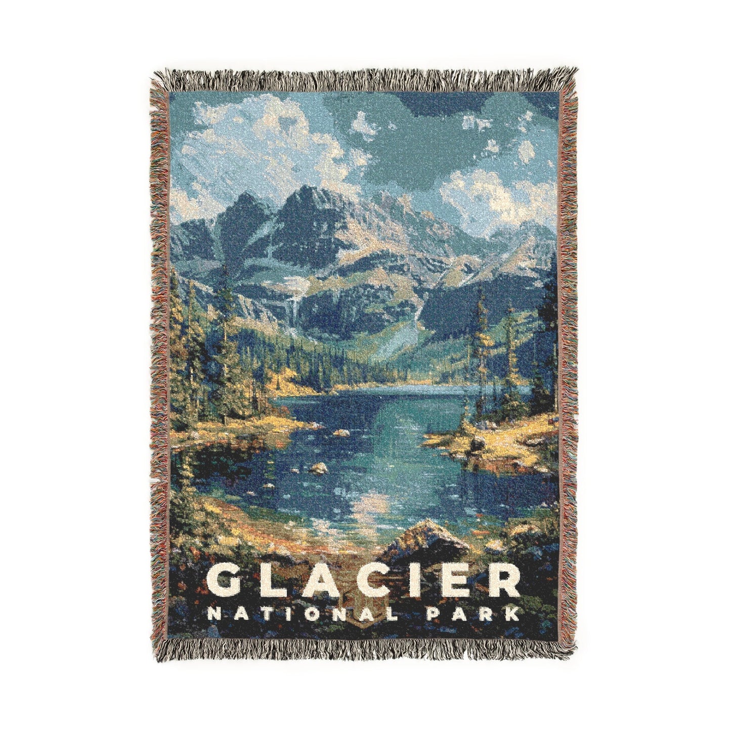 Glacier National Park Woven Blanket | S14