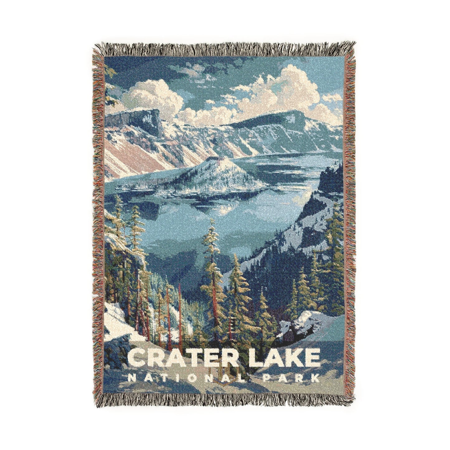 Crater Lake National Park Woven Blanket | S11