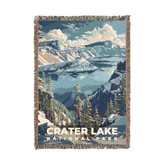 Crater Lake National Park Woven Blanket | S11