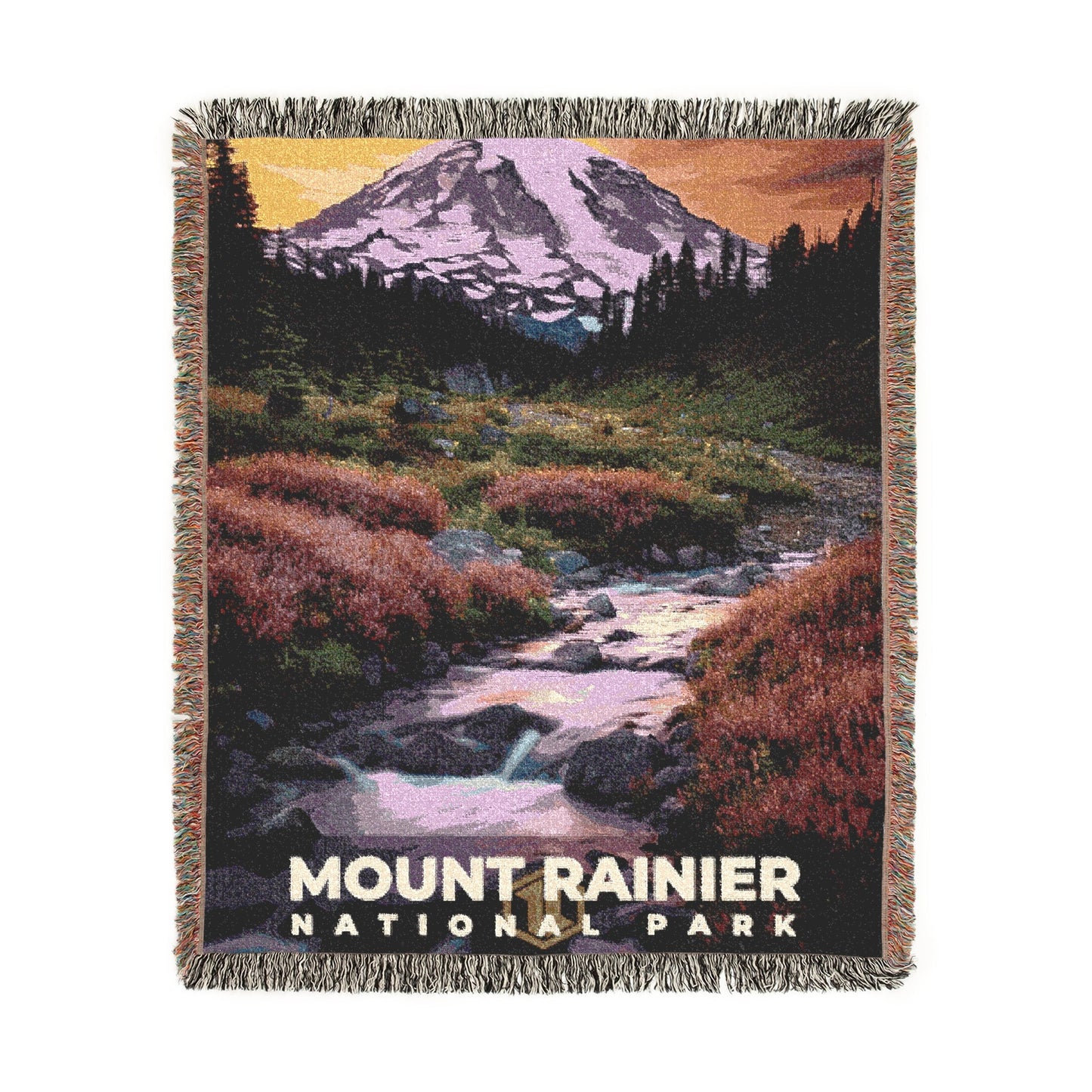Mount Rainier National Park Woven Blanket | S10