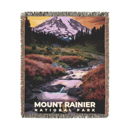 Mount Rainier National Park Woven Blanket | S10