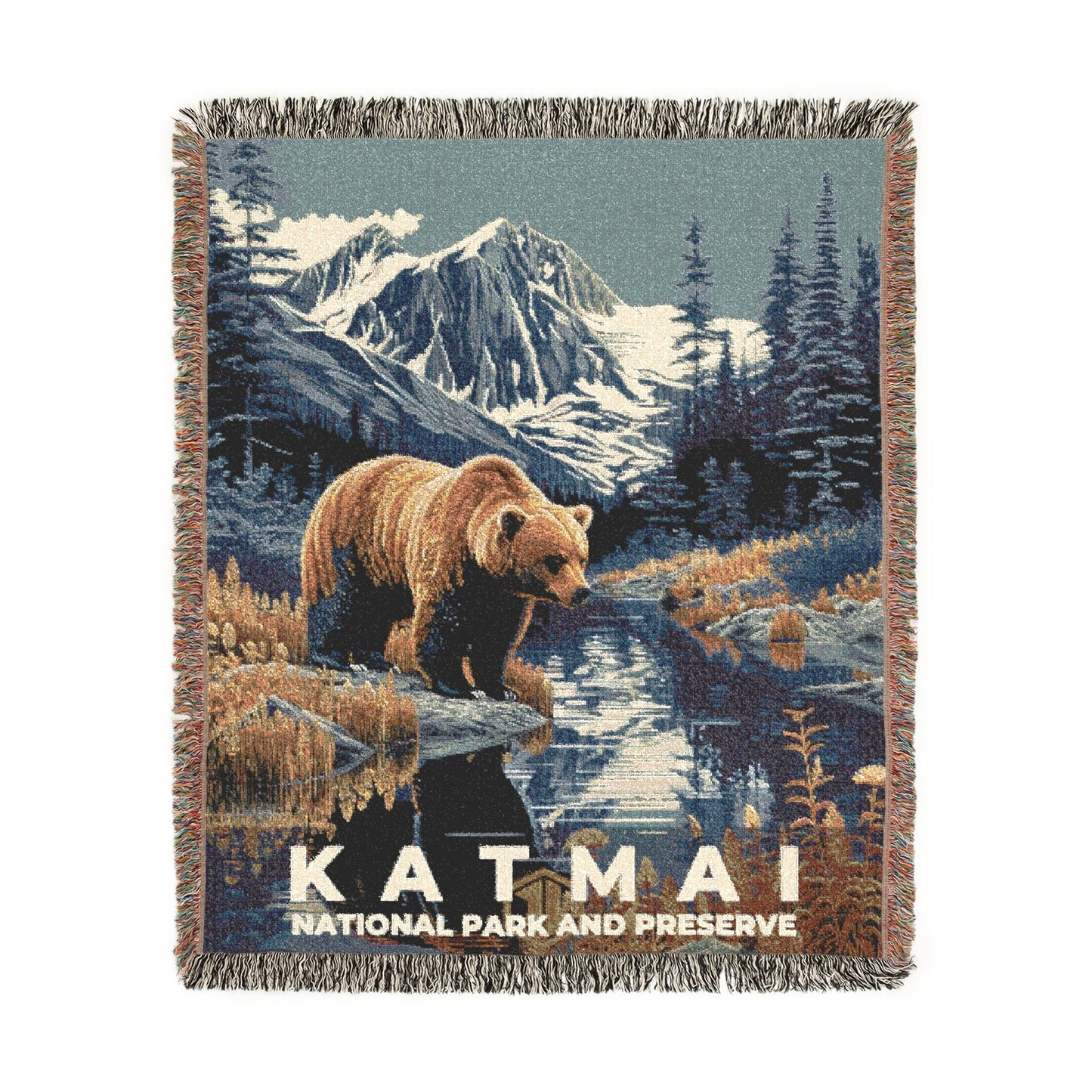 Katmai National Park Woven Blanket | S19