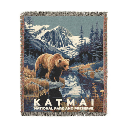 Katmai National Park Woven Blanket | S19