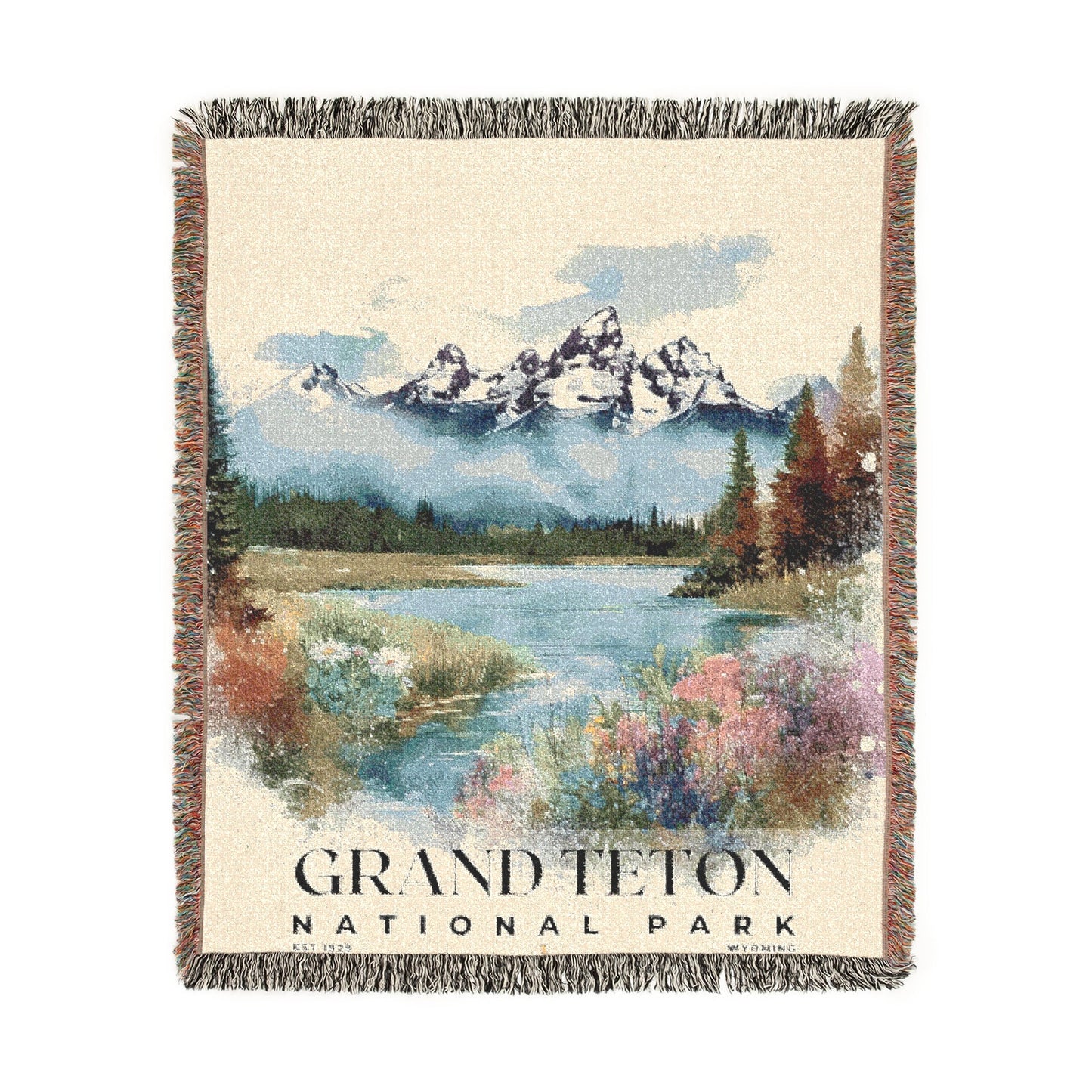 Grand Teton National Park Woven Blanket | S04