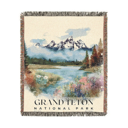 Grand Teton National Park Woven Blanket | S04