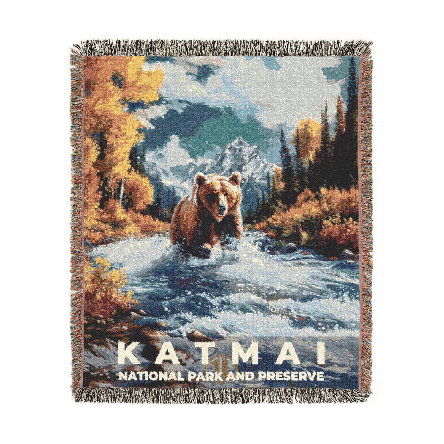 Katmai National Park Woven Blanket | S18