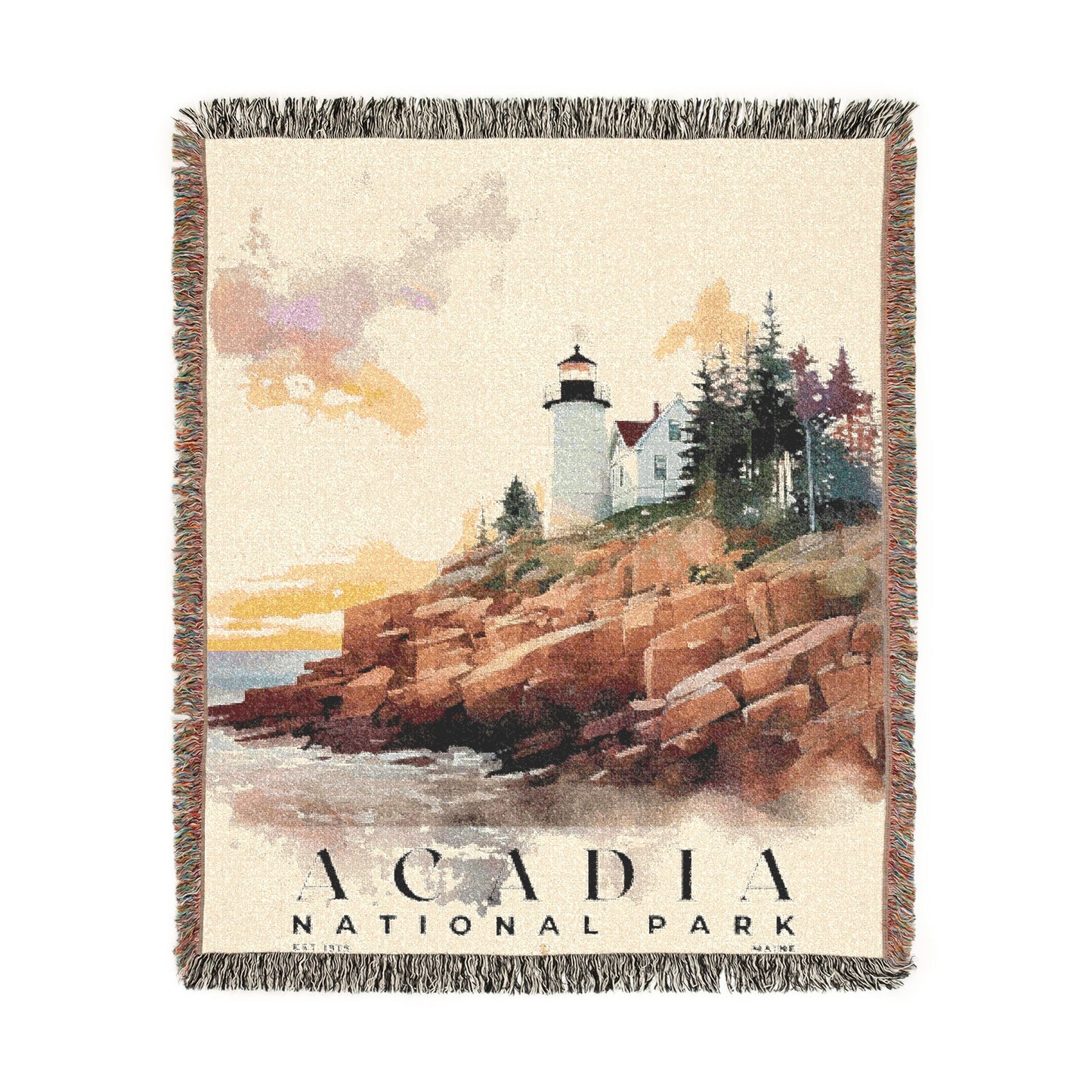 Acadia National Park Woven Blanket | S04