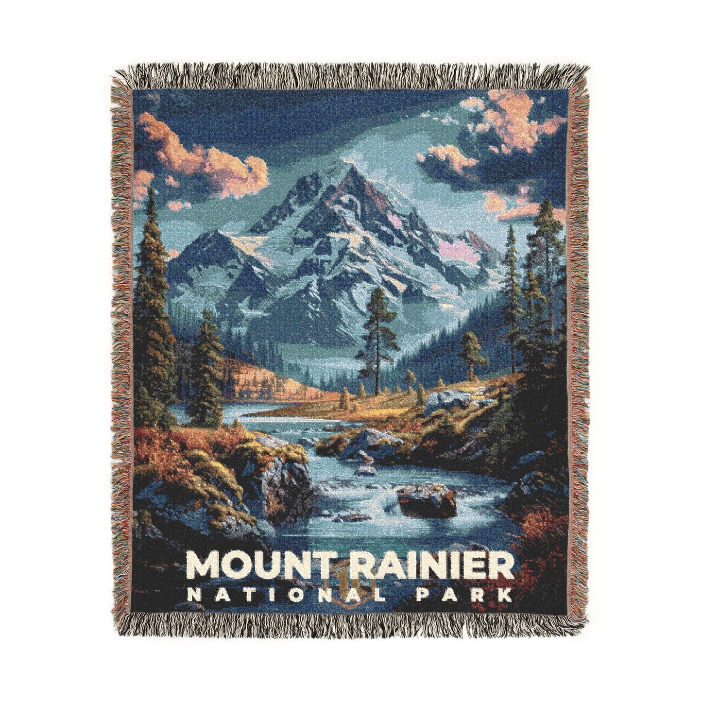 Mount Rainier National Park Woven Blanket | S16