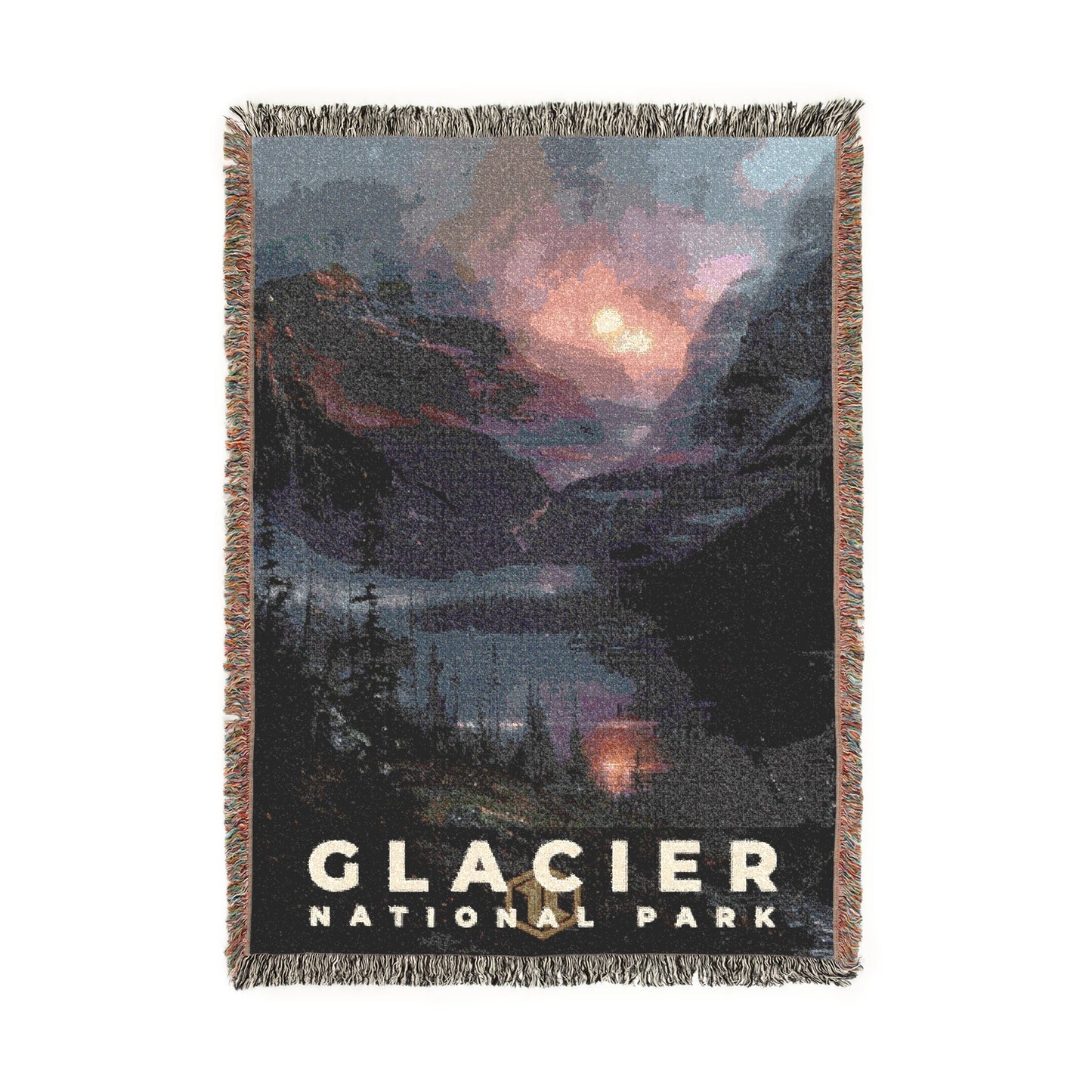 Glacier National Park Woven Blanket | S12