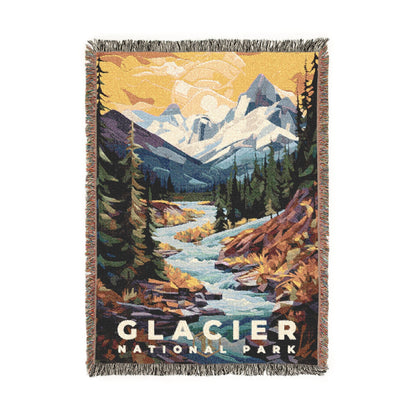 Glacier National Park Woven Blanket | S09