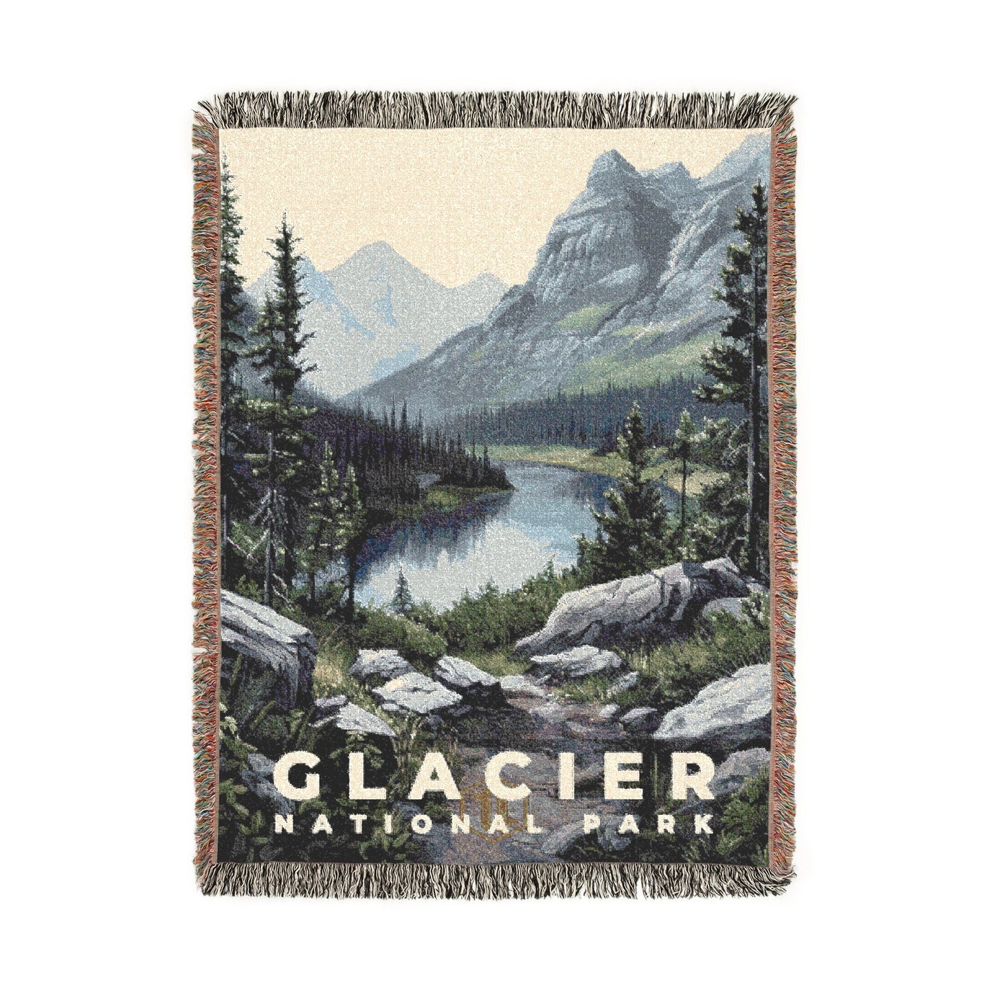 Glacier National Park Woven Blanket | S17